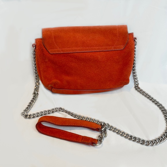 ZARA Burnt Orange Suede Crossbody Purse - Picture 3 of 11